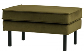 Hocker Rodeo velvet olijf