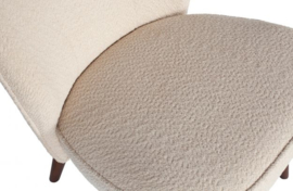 Fauteuil Sara bouclé creme