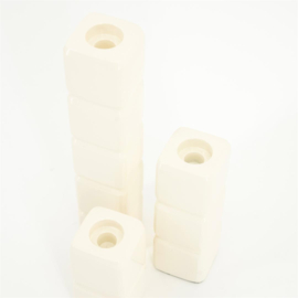 Candle holder Cube - beige