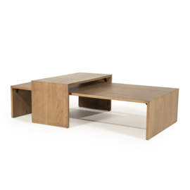 Salontafel set Flo - lichtbruin