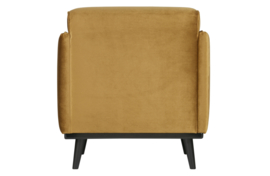 Fauteuil Statement met arml.  fluweel honing geel