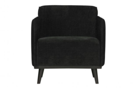 Fauteuil Statement met arm brede platte rib Graphite