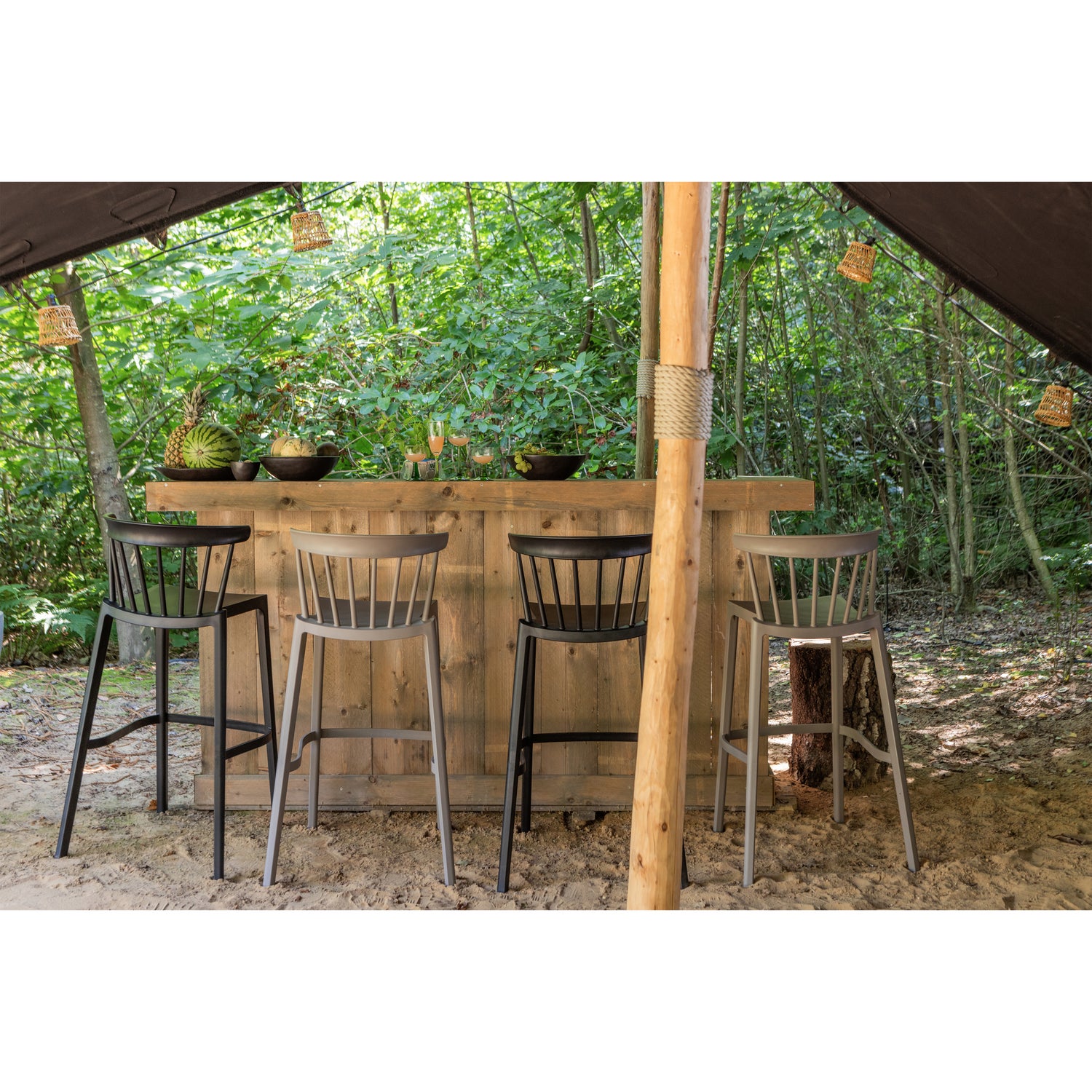 Barstoel Bliss (Tuin)  - Taupe