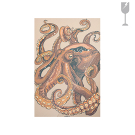 Glasprint "Pulpo"