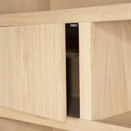 Kabinet Helsinki 200x220cm 2-delig 4-drs. 2 laden - naturel