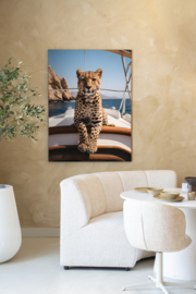 Art print "Sailboat Cheetah " incl. lijst