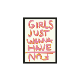 Art print "P.S Written By A Girl '' incl. lijst