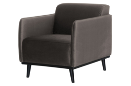 Fauteuil Statement met arml.  fluweel taupe