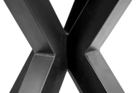 Onderstel Oakland - 3D-Model - 80x80 cm - gepoedercoat zwart ijzer