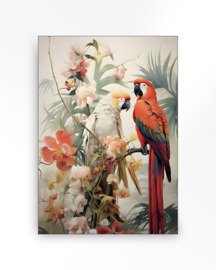 Wandkleed "Lovebirds "