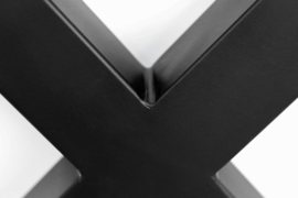 Tafelpoten - X-model - 80x72 cm - gepoedercoat zwart metaal - set van 2