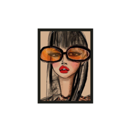 Art print 'Sunny Orange ' incl. lijst