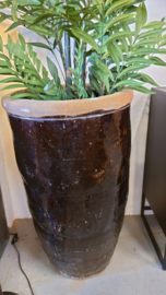 Zwarte grote pot XXL, Ø 57 cm, Hoogte 92 cm