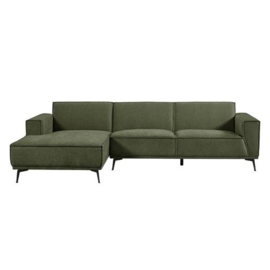 Bank Leeds 2,5 zits AR+ Chaise Lounge links- City 355 bottle green