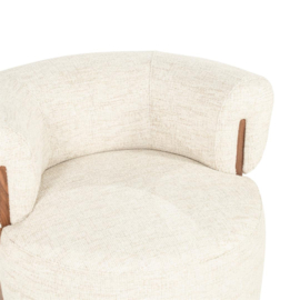 Fauteuil Nila bruin - beige Vanu