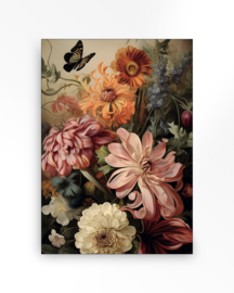 Wandkleed "Vintage flowers "