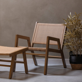 Tuin fauteuil Pem met armleuning - Naturel