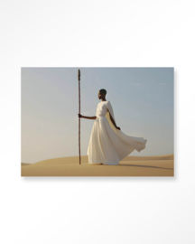 Art print " Warrior In White " incl. lijst