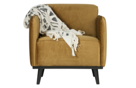 Fauteuil Statement met arml.  fluweel honing geel