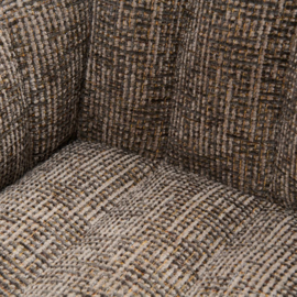 Eetkamerstoel met arml. High Line tweed bruin