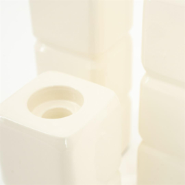 Candle holder Cube - beige