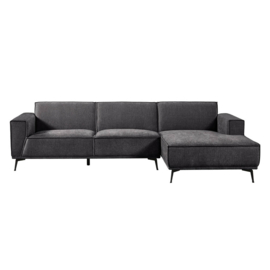 Bank Leeds 2,5 zitter AL+ Chaise Lounge rechts- City 464 black blue