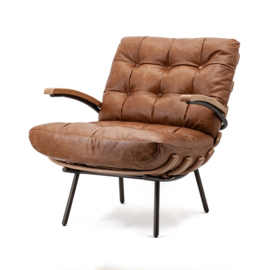 Fauteuil Bastiaan cognac java leder