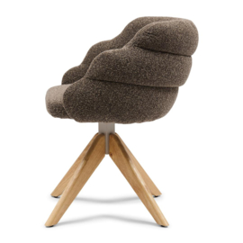 Eetkamerstoel met arml.   Burlington Swivel  Mountain Weave Lush Brown