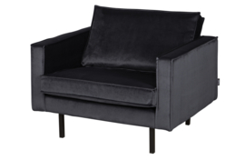 Fauteuil Rodeo velvet  donkergrijs