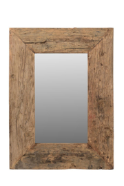 Spiegel oud Teak hout 92x4x127 cm