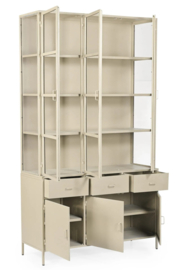 Odin vitrinekast taupe 140x240cm
