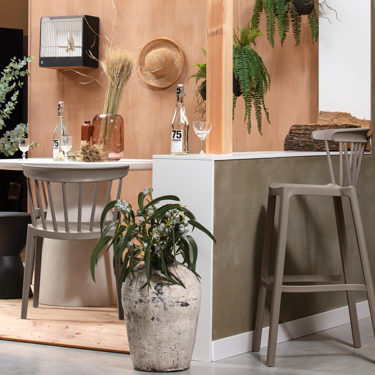 Barstoel Bliss (Tuin)  - Taupe