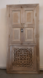 Oude houten deuren in kozijn 88x182x7 cm