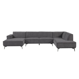 leeds chaise links- 2,5 - ottoman rechts - city 464 black blue