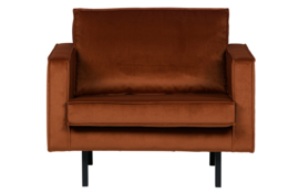 Fauteuil Rodeo velvet roest