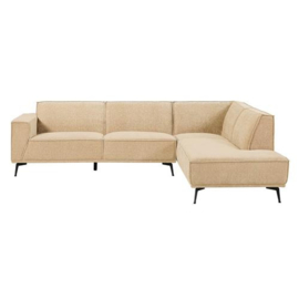 Bank leeds 2,5-al + ottoman rechts - city 120 beige