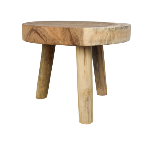 Bijzettafel Rond Boomschijf 40cm