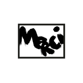 Art print ''Merci'' incl. lijst