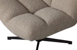 Fauteuil Vinny boucle zand draaibaar