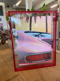 Miami Vice art print Lijst acryl roze