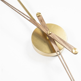 Wandklok Sundial small goud