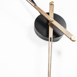 Wandklok Sundial small zwart