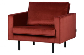 Fauteuil Rodeo velvet chestnut