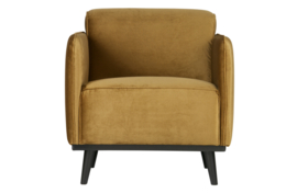 Fauteuil Statement met arml.  fluweel honing geel