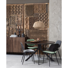 Eettafel Bruno rond mdf zwart Ø120 CM