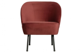 Fauteuil Vogue fluweel chestnut