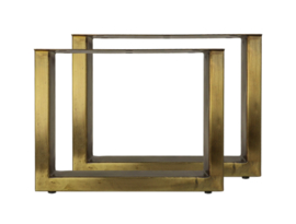 Salontafelpoten brass antique koper set van 2