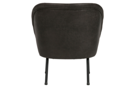 Fauteuil Vogue zwart leder