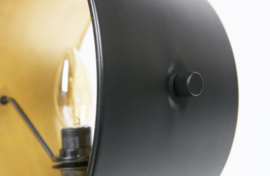 Wandlamp Pien exclusive zwart/goud
