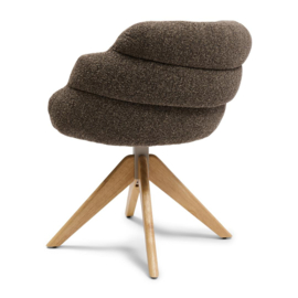 Eetkamerstoel met arml.   Burlington Swivel  Mountain Weave Lush Brown